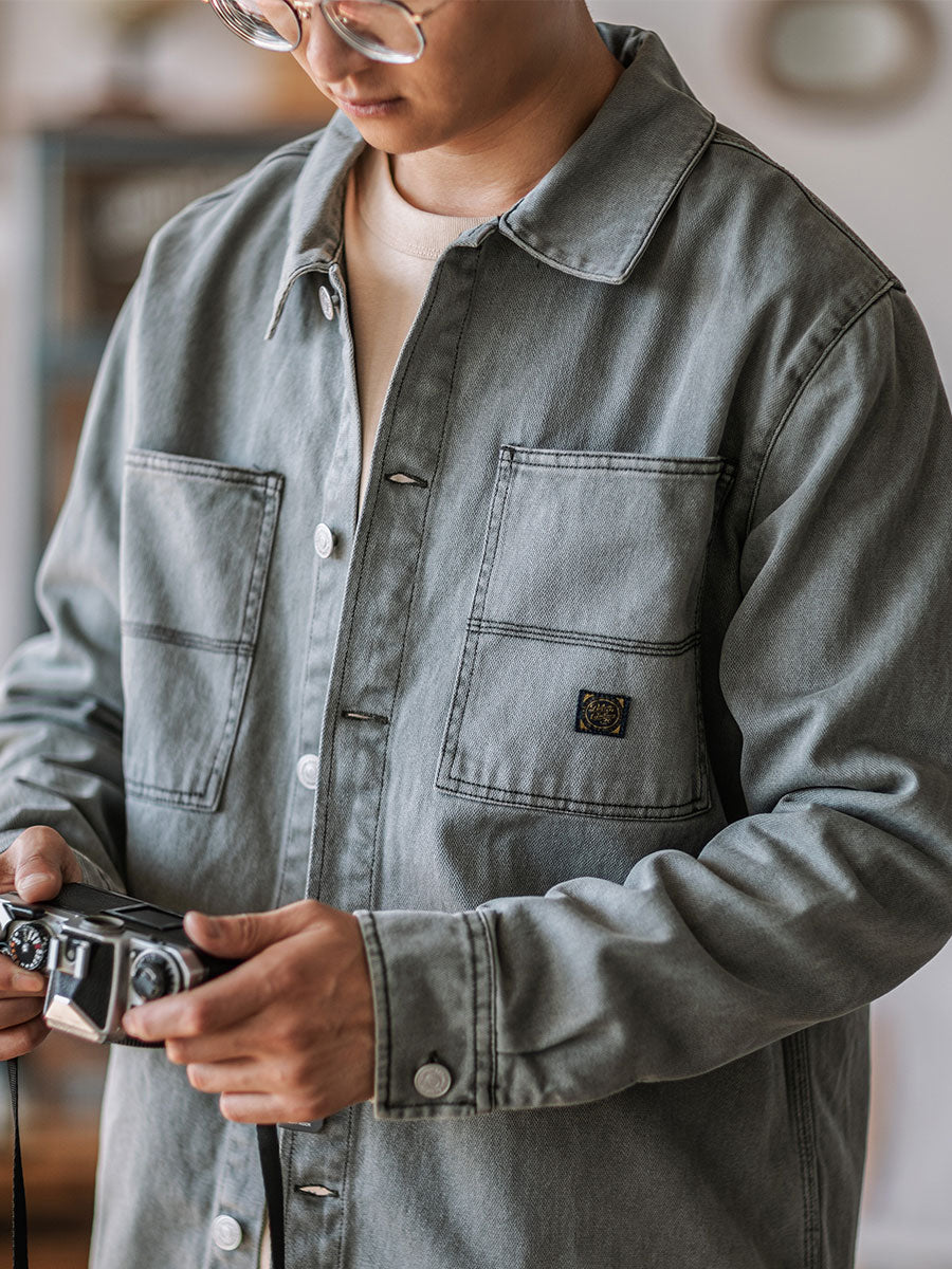 WASHED DENIM WORKSHIRT