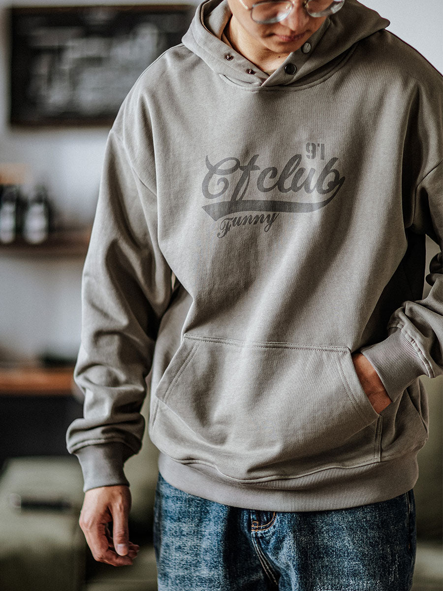 SNAP-BUTTON HOODIE