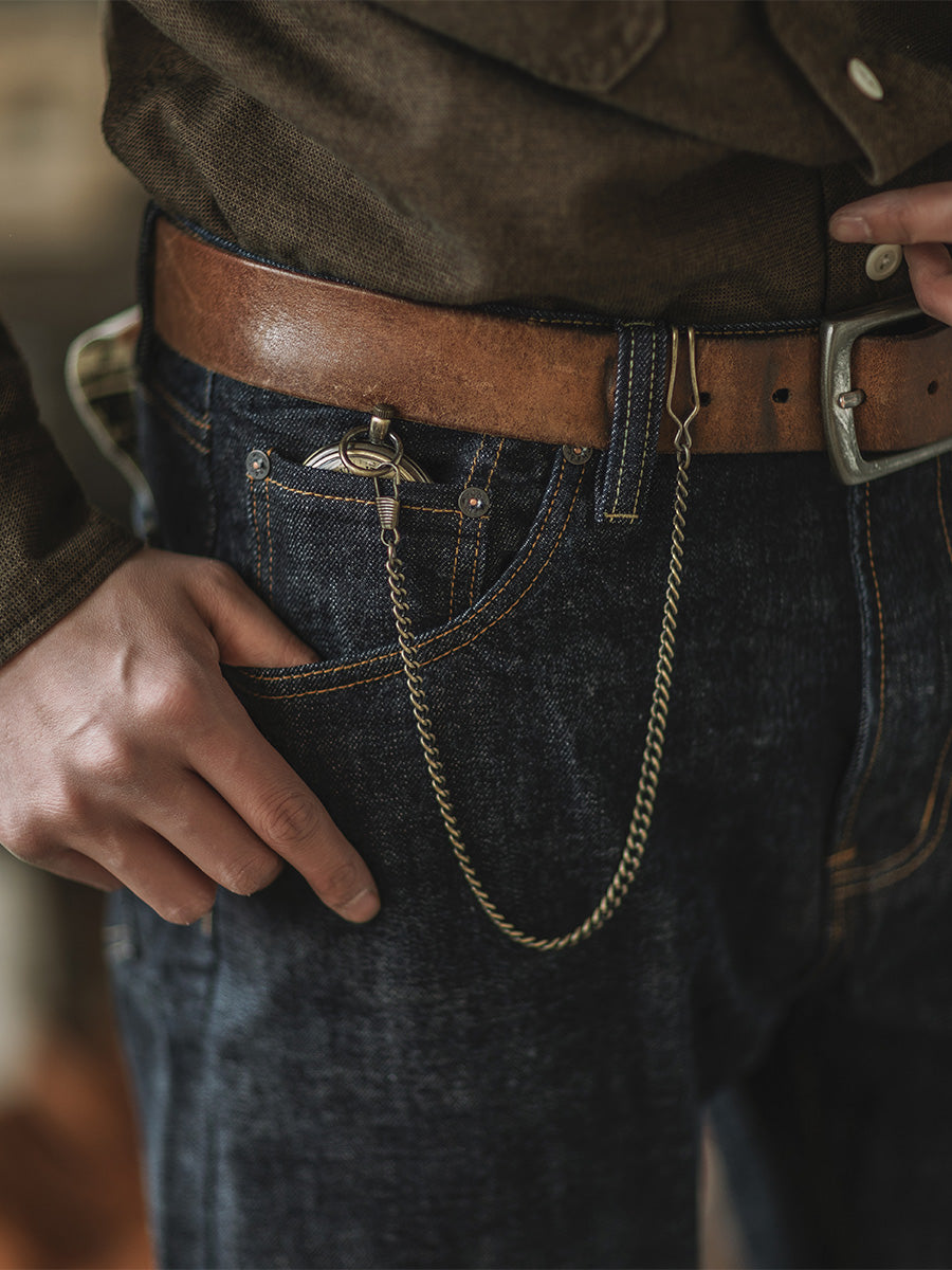 SELVEDGE DENIM STRAIGHT CUT JEANS