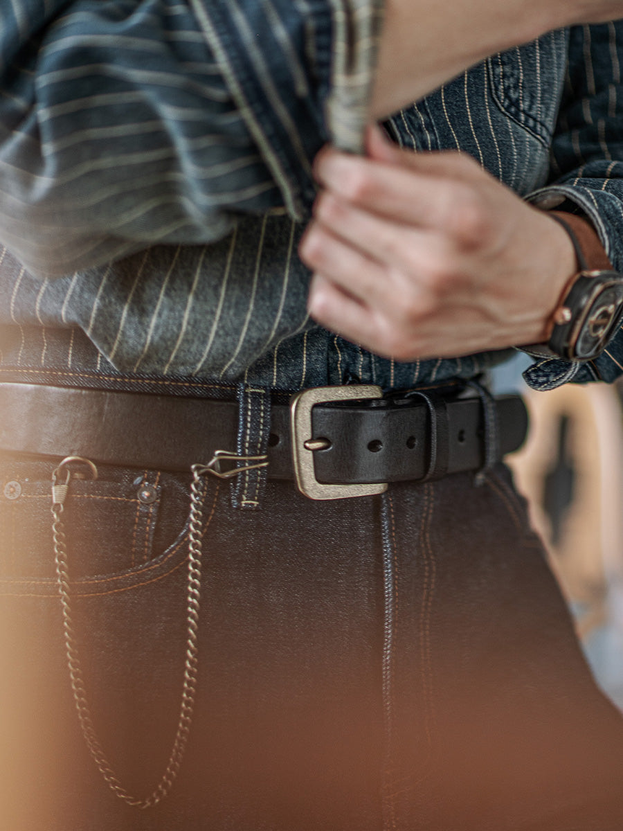 DISTRESSED LEATHER BELT